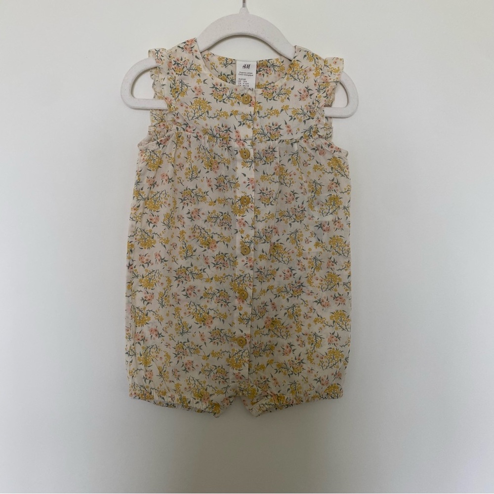 Floral Print Baby Romper